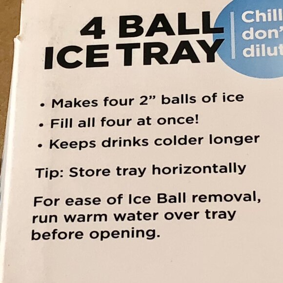 Ice Cube Tray 4 Balls Shape Ice Cubes By Prepara Kitchen Tools New in box - Picture 8 of 10